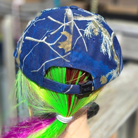 Ladies Navy Blue Camo BLING Hat NEW - Picture 4 of 4